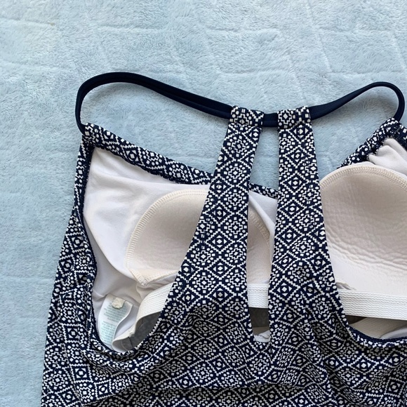 Navy blue and white swimsuit top! - Picture 3 of 3